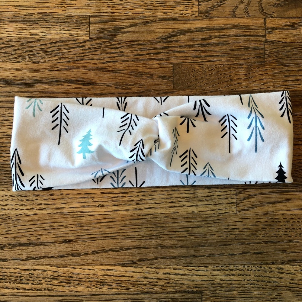 Pine Trees Twist Headband NEW Handmade